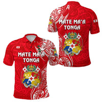 Tonga Polo Shirt Coat Of Arms Simple Vibes Bright Red LT8 - Wonder Print Shop