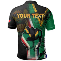 Custom South Africa Polo Shirt Flag Grunge Style LT6 - Wonder Print Shop
