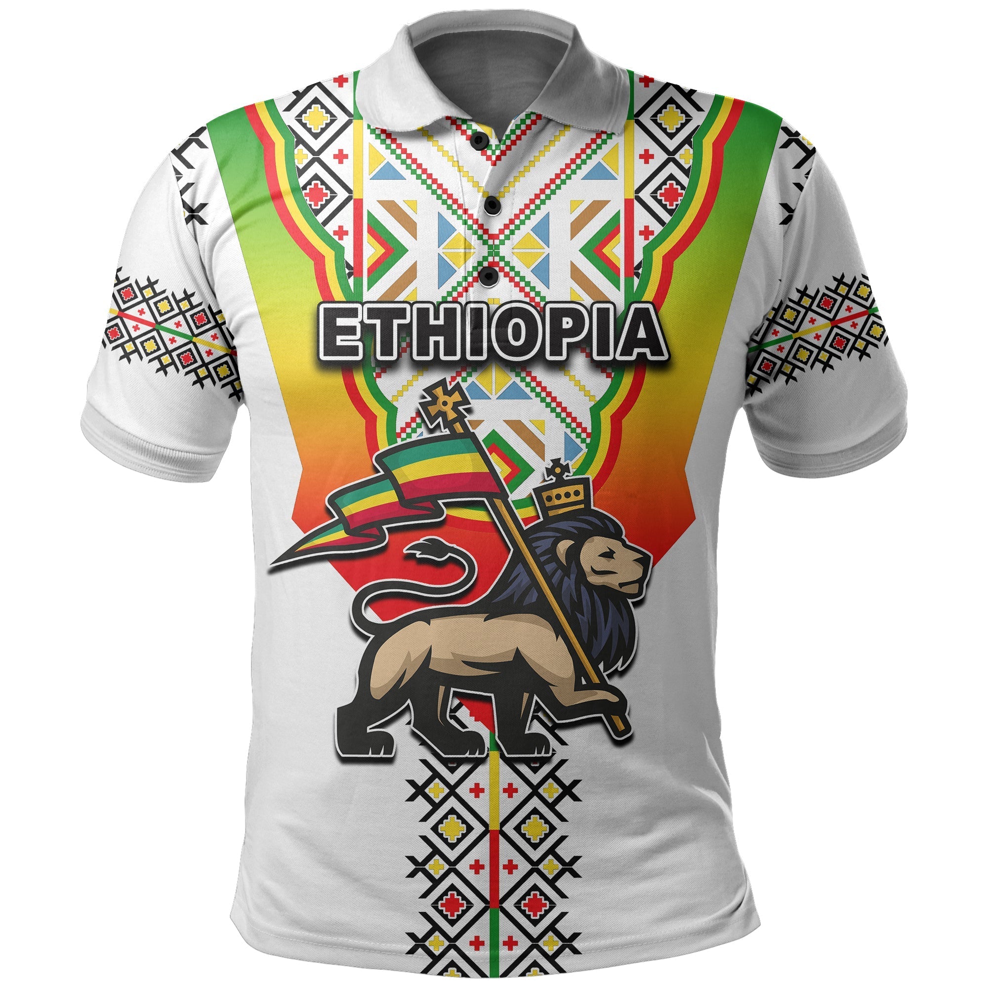 Custom Ethiopia Polo Shirt Reggae Style No.1 LT6 - Wonder Print Shop