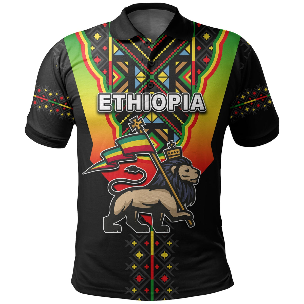 Custom Ethiopia Polo Shirt Reggae Style No.2 LT6 - Wonder Print Shop