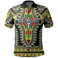 Custom Ethiopia Polo Shirt Dashiki Black Style LT6 - Wonder Print Shop
