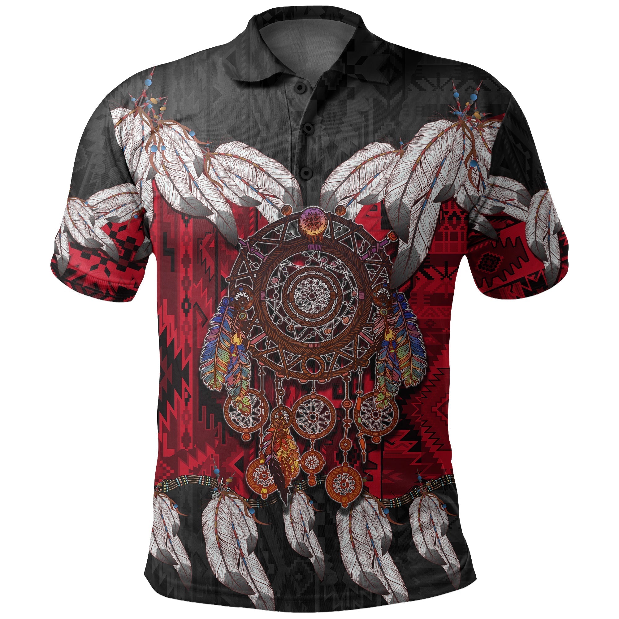 custom-personalised-native-american-polo-shirt-native-dreamcatcher