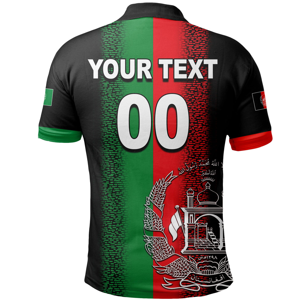 (Custom And Number) Afghanistan Cricket Jersey Polo Shirt LT6 - Wonder Print Shop