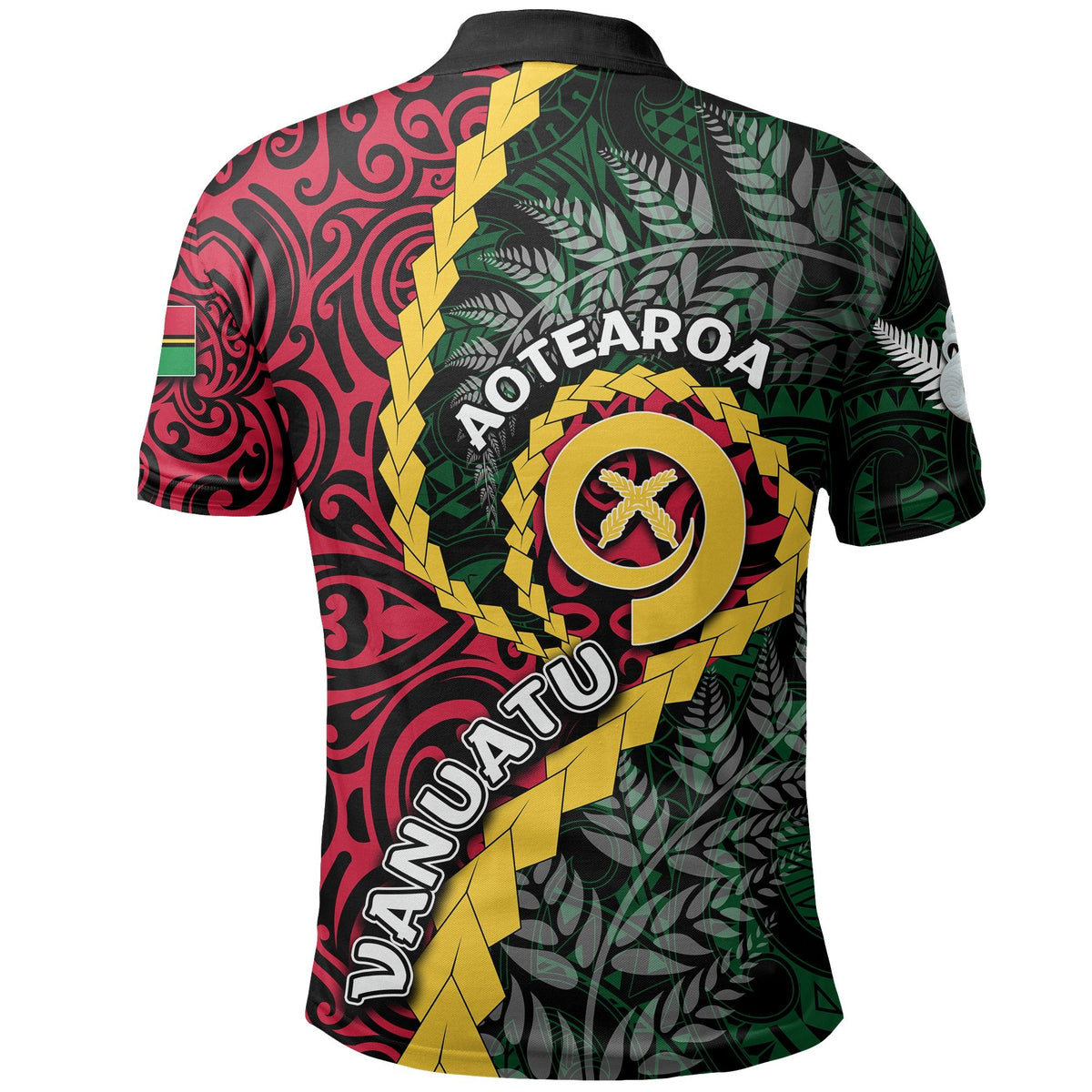 Vanuatu Polo Shirt Mix Maori Silver Fern LT6 - Wonder Print Shop