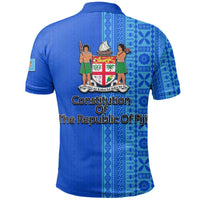Fiji Constitution Day Half Tapa Patterns Polo Shirt LT6 - Wonder Print Shop