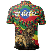 Ethiopia Polo Shirt Lion Of Judah Rasta Patterns LT6 - Wonder Print Shop