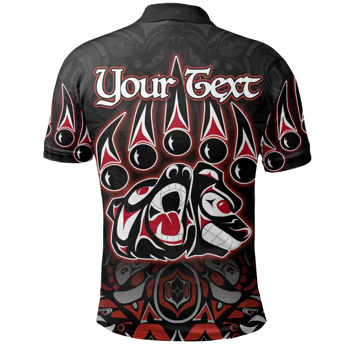 Custom Canada Haida Polo Shirt Bear LT6 - Wonder Print Shop