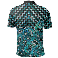 New Zealand Polo Shirt Maori Graphic Tee patterns Paua Shell LT6 - Wonder Print Shop