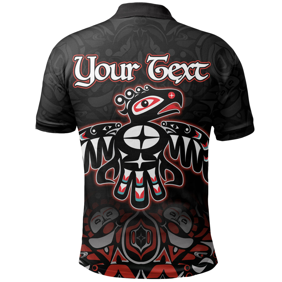Custom Canada Haida Polo Shirt Thunderbird LT6 - Wonder Print Shop