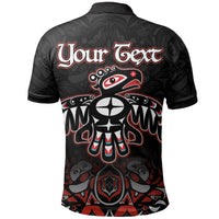 Custom Canada Haida Polo Shirt Thunderbird LT6 - Wonder Print Shop