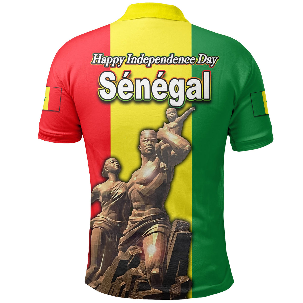 Senegal Polo Shirt Independence Day African Renaissance Monument LT6 - Wonder Print Shop