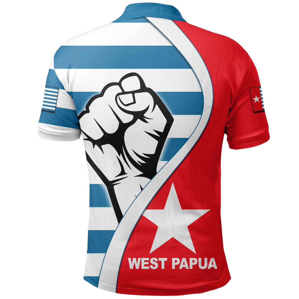 West Papua Polo Shirt Clenched Hands Flag LT6 - Wonder Print Shop