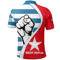 West Papua Polo Shirt Clenched Hands Flag LT6 - Wonder Print Shop