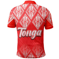 Tonga Polo Shirt Ngatu White and Red Style LT6 - Wonder Print Shop