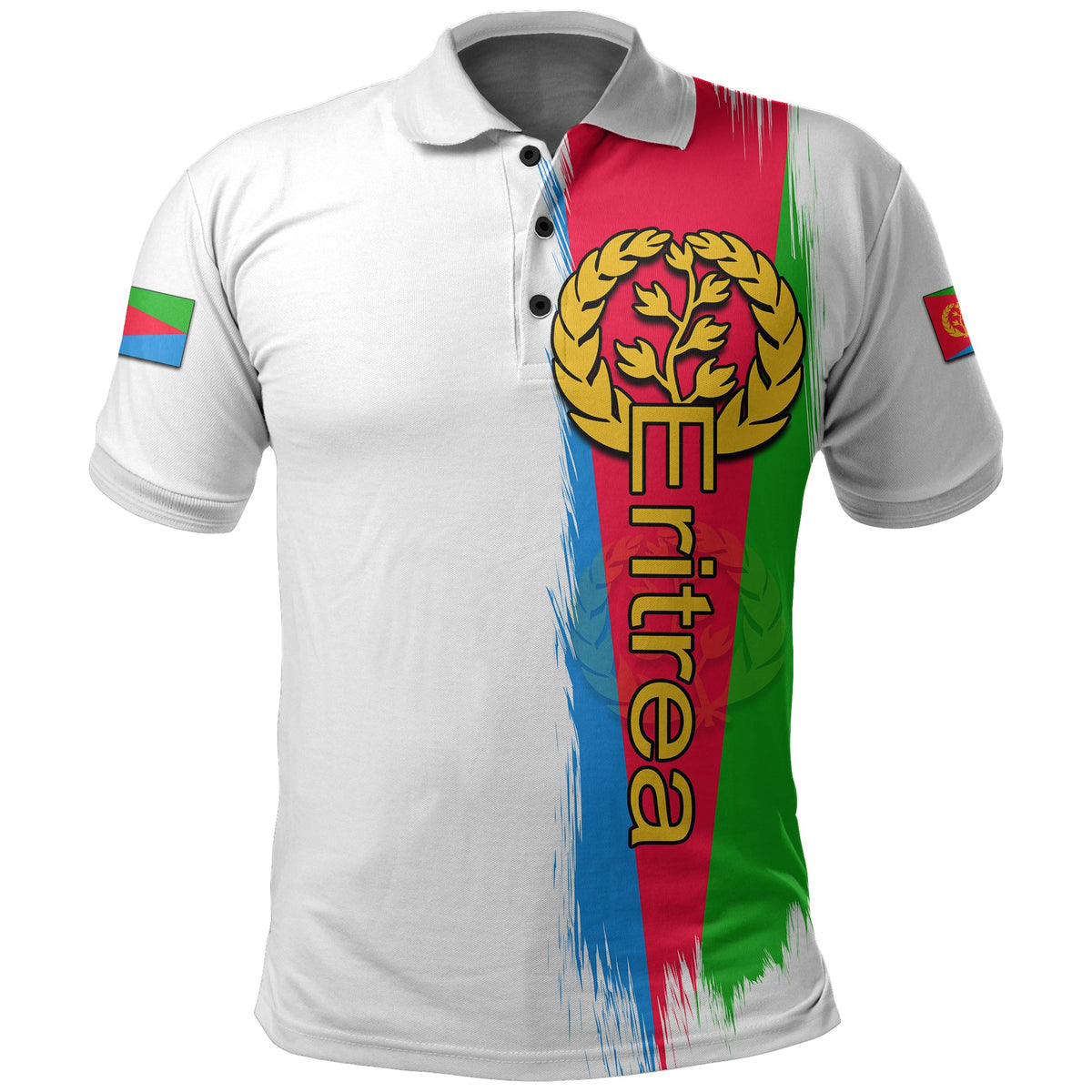 Custom Eritrea Polo Shirt White Style LT6 - Wonder Print Shop