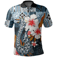 Custom Hawaii Fish Hook Polo Shirt Blue Style LT6 - Wonder Print Shop