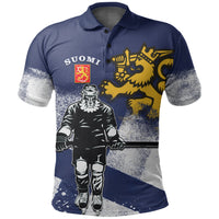 (Custom And Number) Finland Hockey Suomi Polo Shirt Flag LT6 - Wonder Print Shop