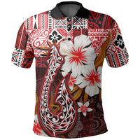 Custom Hawaii Fish Hook Polo Shirt Red Style LT6 - Wonder Print Shop