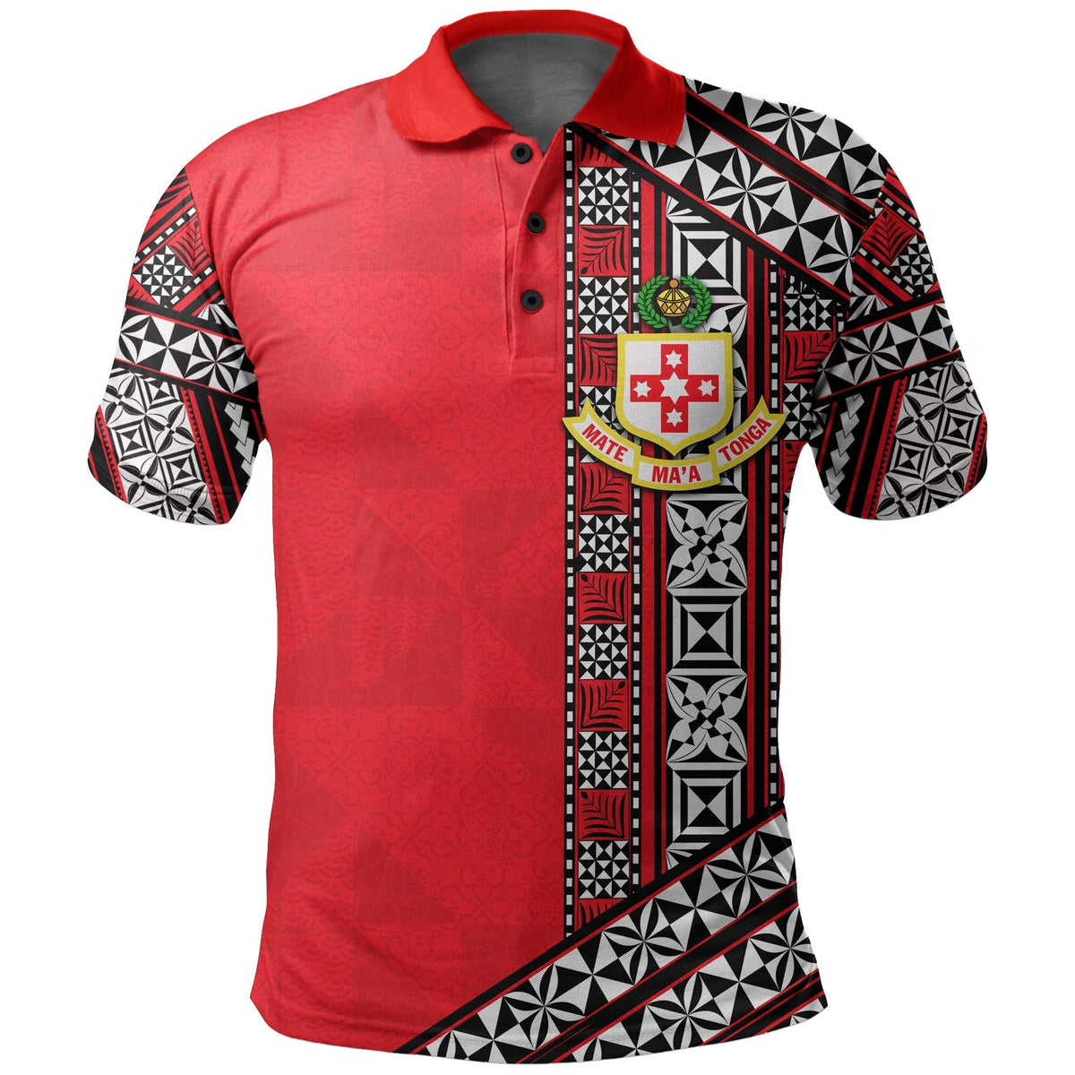 Kolisi Tonga Polo Shirt Tonga Patterns Style 1966 1972 LT6 - Wonder Print Shop