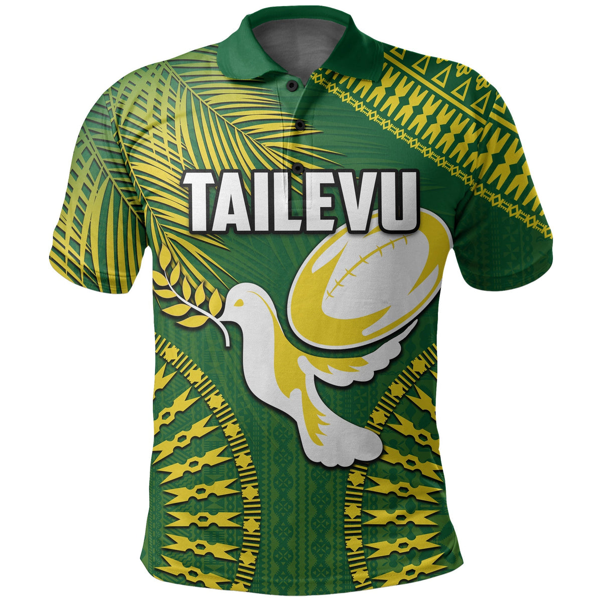 (Custom And Number) Tailevu Fiji Rugby Polo Shirt LT6 - Wonder Print Shop