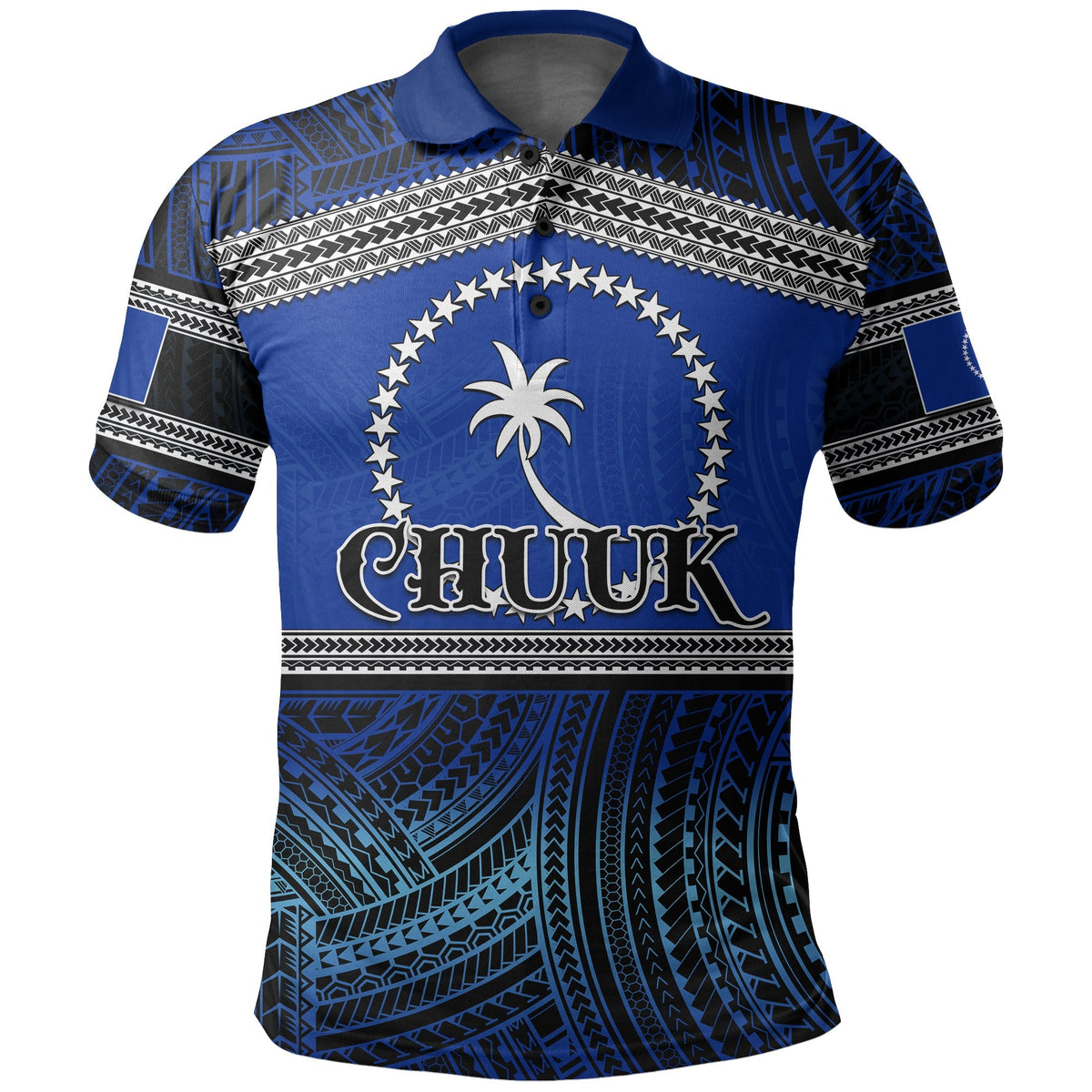 Custom Chuuk Polo Shirt Polynesian Patterns LT6 - Wonder Print Shop