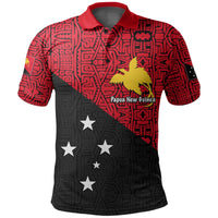 Papua New Guinea Polo Shirt Independence Day Patterns With Flag LT6 - Wonder Print Shop