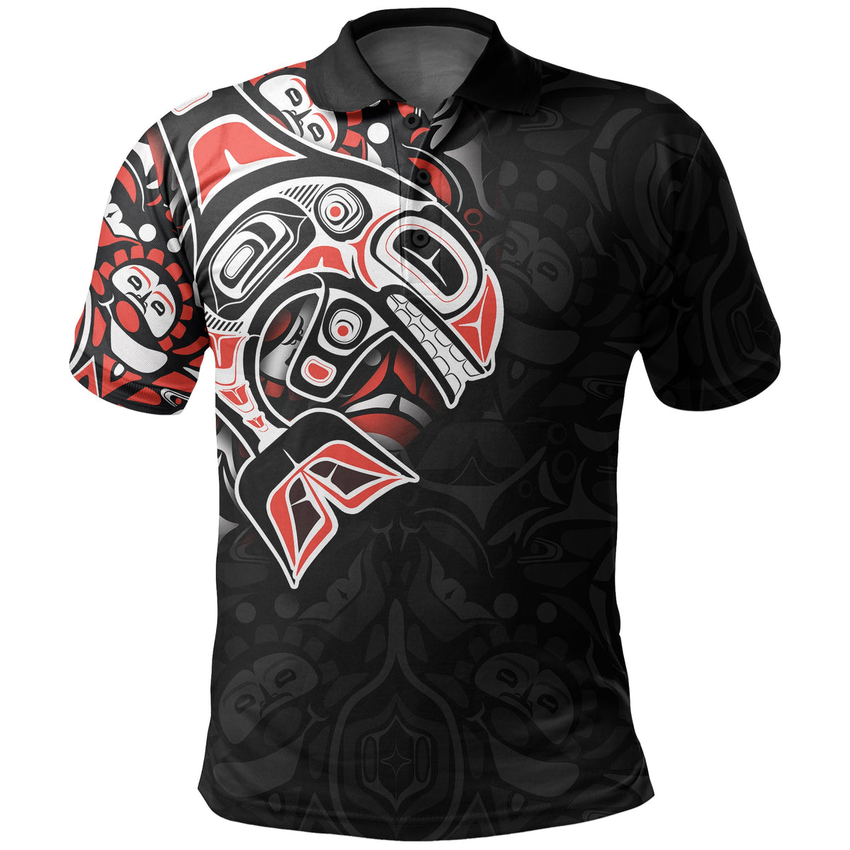 Custom Canada Haida Polo Shirt Killer Whale LT6 - Wonder Print Shop
