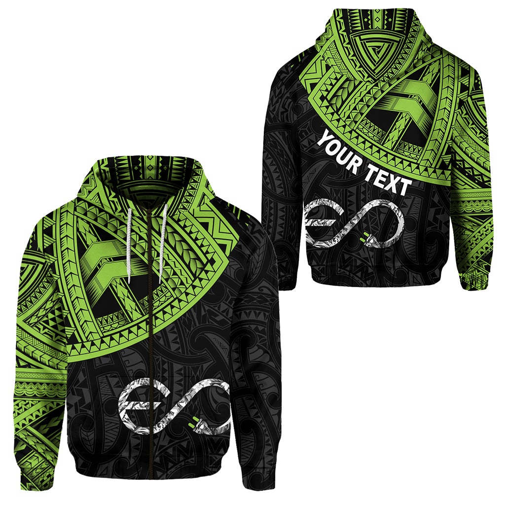 Custom Poly Energy Zip Hoodie Maori And Samoa Polynesian Version 2 LT8 - Wonder Print Shop