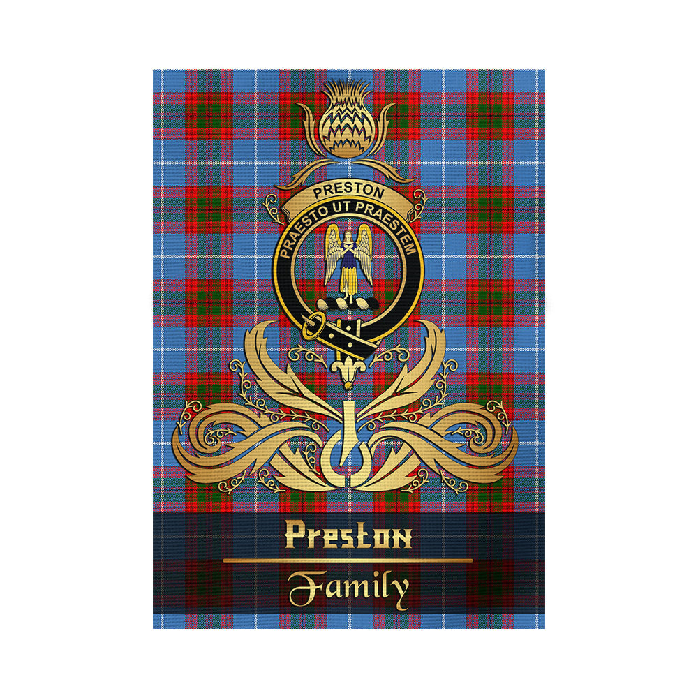 scottish-preston-clan-crest-family-golden-thistle-tree-tartan-garden-flag