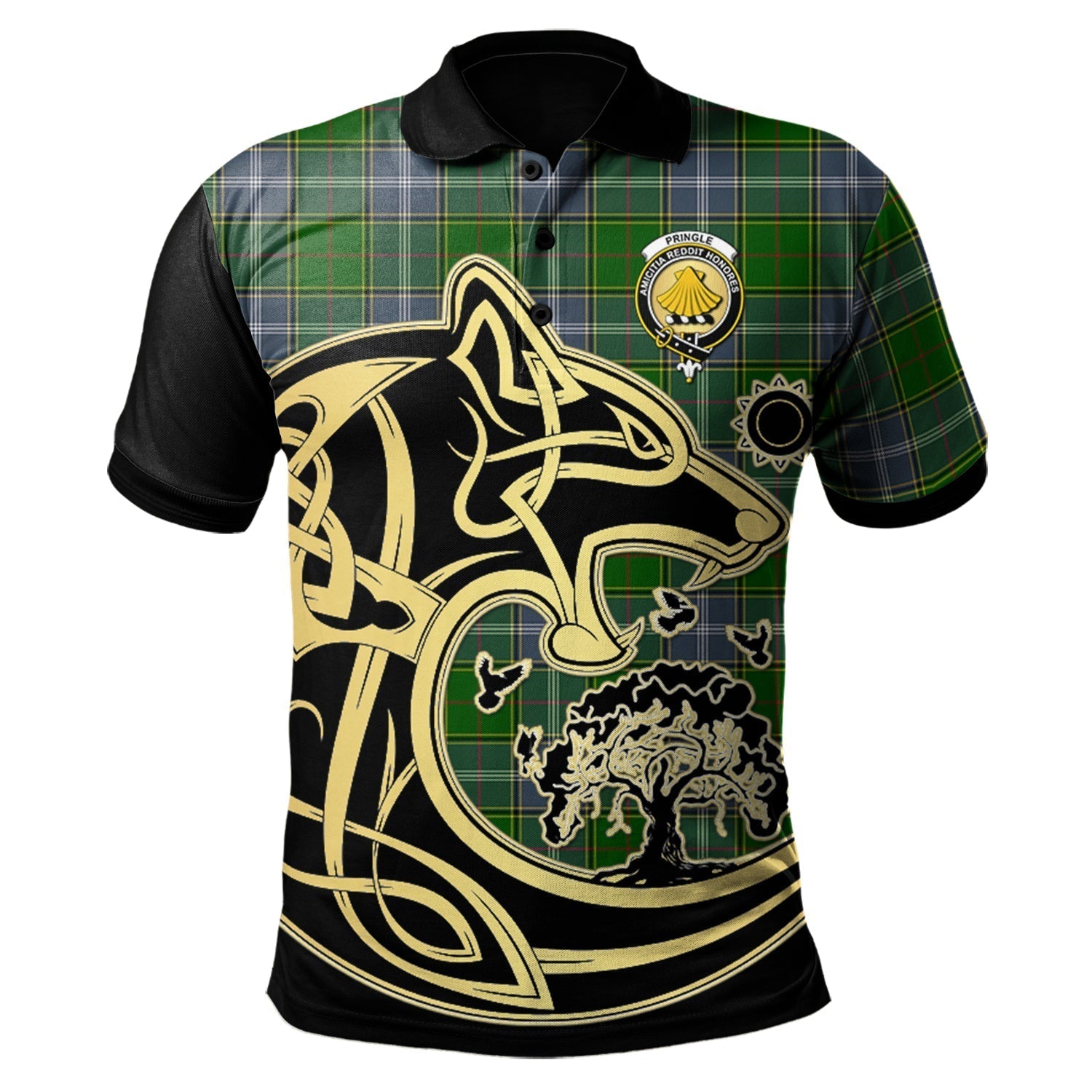 scottish-pringle-clan-crest-tartan-celtic-wolf-style-polo-shirt