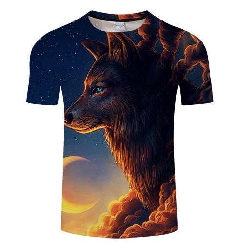 Sunrise Wolf 3D Print Native American T Shirt LT10 - Wonder Print Shop