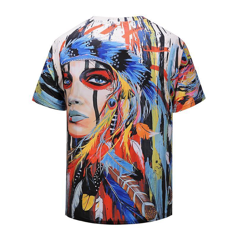 Native American 3D Indian Women Print Cool T Shirt LT10 - Wonder Print Shop