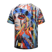 Native American 3D Indian Women Print Cool T Shirt LT10 - Wonder Print Shop