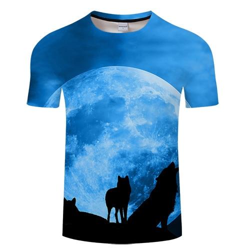 Howling Wolf Moon 3D Print Native American T Shirt LT10 - Wonder Print Shop