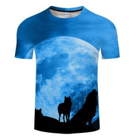 Howling Wolf Moon 3D Print Native American T Shirt LT10 - Wonder Print Shop