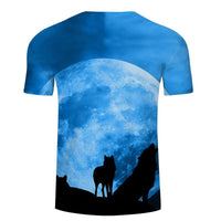 Howling Wolf Moon 3D Print Native American T Shirt LT10 - Wonder Print Shop