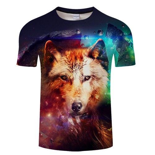 Summer Colorful Wolf Native American 3D T Shirt LT10 - Wonder Print Shop
