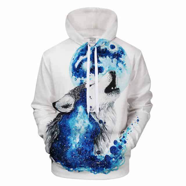 Native American Wolf Art 3D Sweatshirts Printing Galaxy Pullover Hoodies no link LT10 - Wonder Print Shop