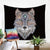 Head Wolf Tapestry Wall Hanging Native American Pride LT10 - Wonder Print Shop