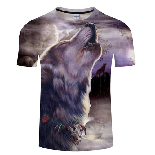 Raining Wolf 3D T Shirt Native American LT10 - Wonder Print Shop