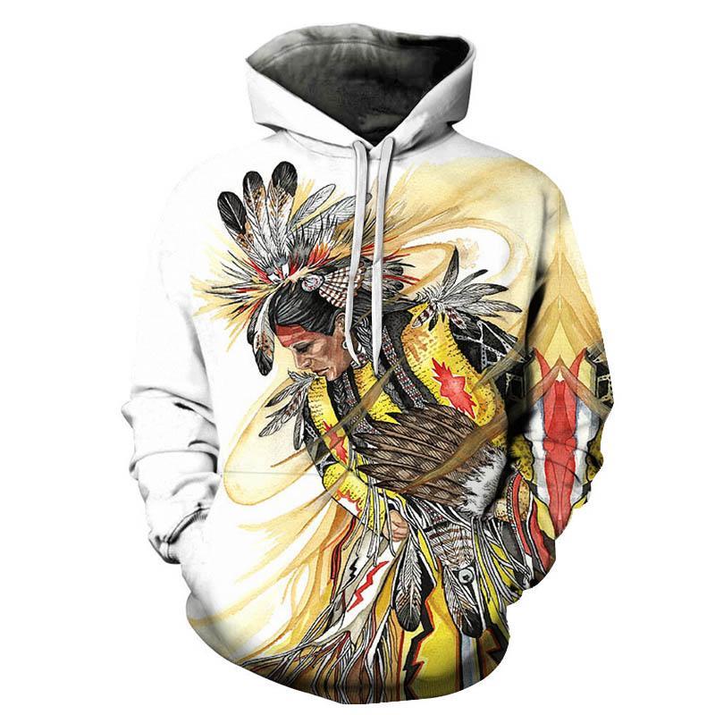 Pow Wow Dancer Native American Design 3D Hoodie LT10 - Wonder Print Shop