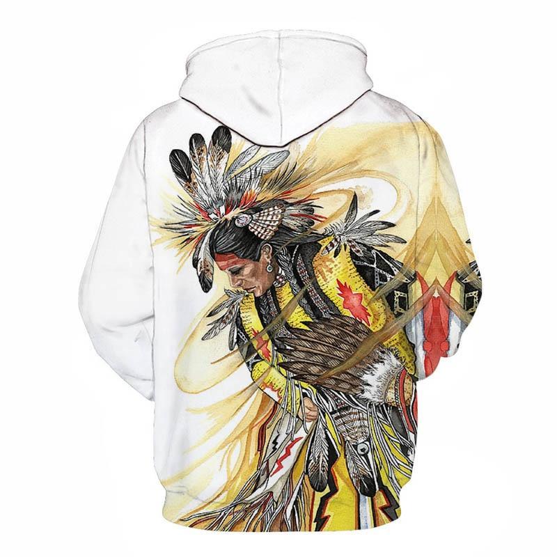 Pow Wow Dancer Native American Design 3D Hoodie LT10 - Wonder Print Shop
