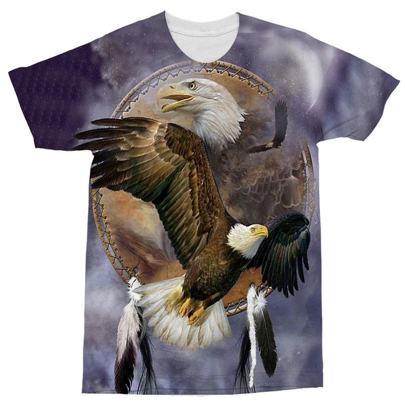 Eagle Men 3D Native American T Shirt LT10 - Wonder Print Shop