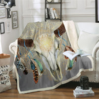 bison-skull-head-feathers-tribal-throw-blanket-native-american-design