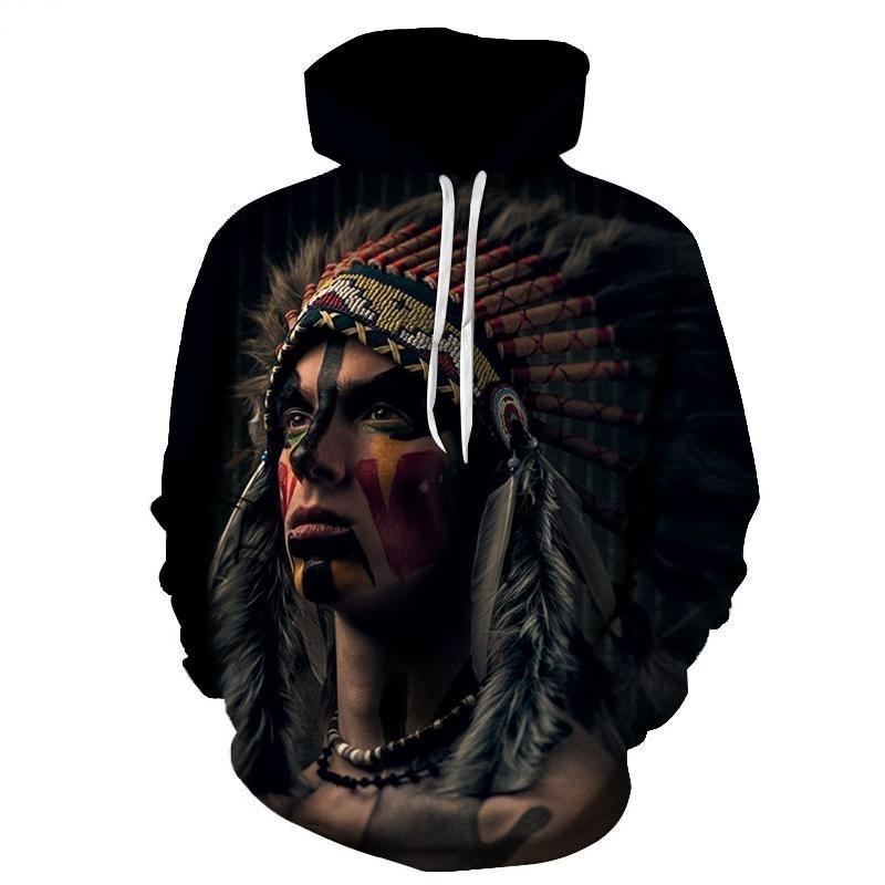 Native American Man 3D Hoodies LT10 - Wonder Print Shop