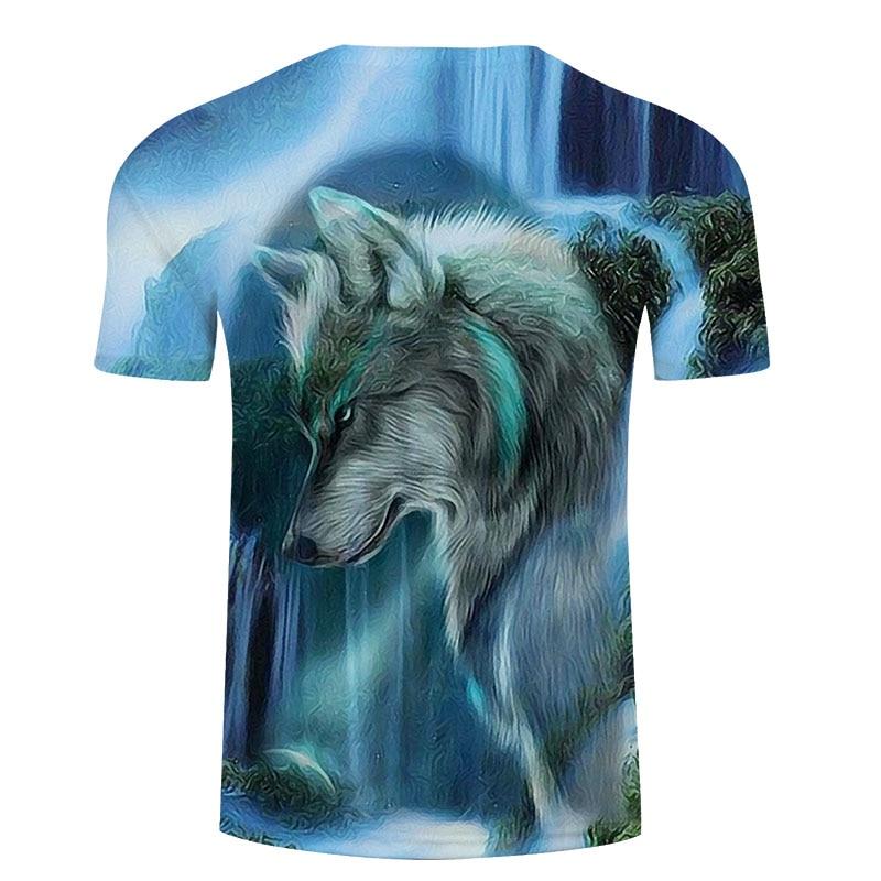 Wolf Blue Stream Native American T Shirt LT10 - Wonder Print Shop