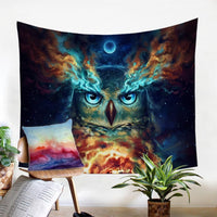 Owl Moon Galaxy Native American Tapestry Design LT10 - Wonder Print Shop