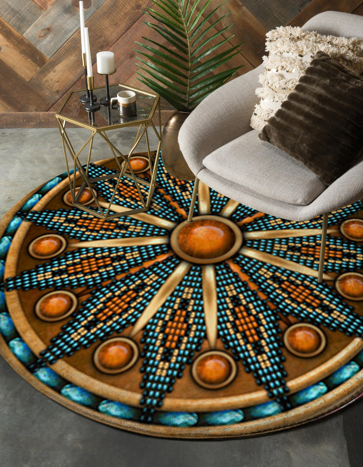 naumaddic-arts-yellow-native-american-design-round-carpet
