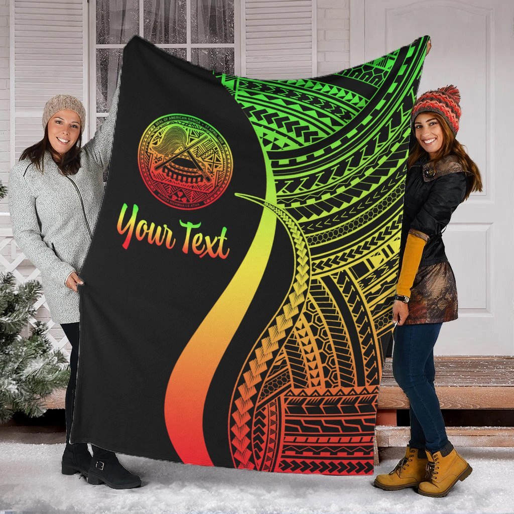 american-samoa-custom-personalised-premium-blanket-reggae-polynesian-tentacle-tribal-pattern