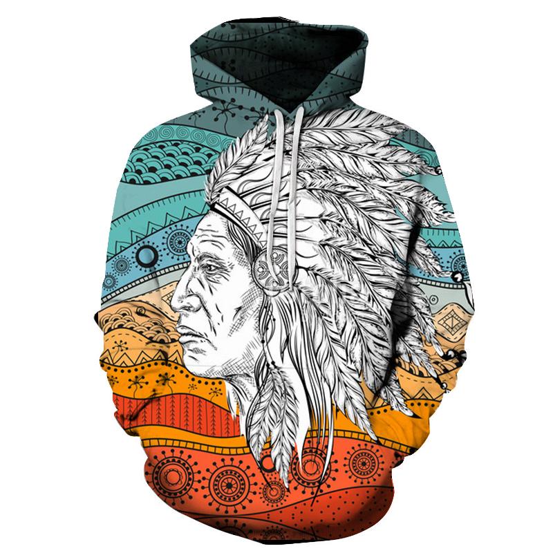 Chief Native American All Over Hoodie LT10 - Wonder Print Shop